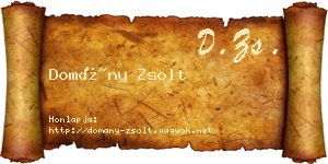 Domány Zsolt névjegykártya