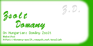 zsolt domany business card