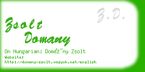 zsolt domany business card